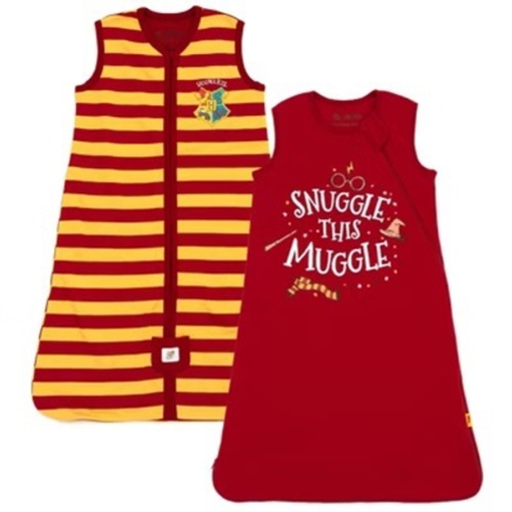 Harry Potter Kids 2 Pack Zip Up Sleep Sacks Red/Yellow X-Large